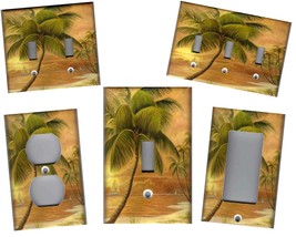 PALM TREE PARADISE Tropical Decor Light Switch Plates and Outlets Home D... - £5.68 GBP+
