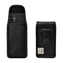 iPhone 12 13 Mini Vertical Holster Case Black Leather Pouch with Executive Clip - £30.57 GBP