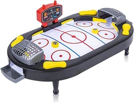 Hockey Tabletop Game Desktop Sports Game with Mini Hockey Table 2 Pucks and Scor - £43.81 GBP