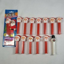 Vintage Lot 14 PEZ Santa Claus Footed Closed Open Eyes Snowman Candy Dispenser - £15.70 GBP
