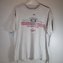 Minnesota Twins Mens Shirt XL Majestic Gray Baseball Club 1961 American League - $13.99