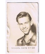 Vintage Photo School Days 57-58 Handsome Big Smile 1.5&quot; x 2.5&quot; - $7.91