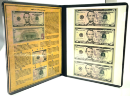 Series of 2009 Uncut Sheet of 4 $5 Abraham Lincoln Bill Sheet - $79.20