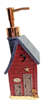 Country Outhouse Soap Dispenser Sunflowers Moon Star Ceramic Bath Gift NEW - $539.99 MXN