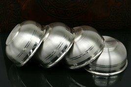 999 fine silver bowl/Tray set silver vessel, silver puja-baby utensils sv115 - £54.59 GBP