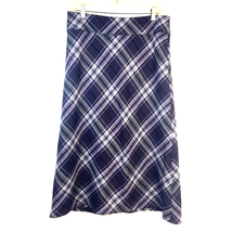 Talbots A Line Midi Plaid Skirt Womens 10 Side Zip Wool Blend Lined Acad... - £14.35 GBP