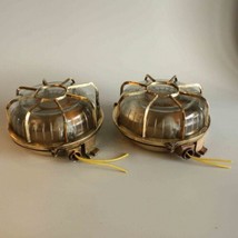 Pair Of Large Round Cast Brass Light - £232.12 GBP