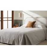 PARACHUTE KING/CAL KING HEIRLOOM BEDSPREAD COTTON/LINEN  NATURAL OR GREY... - £104.58 GBP