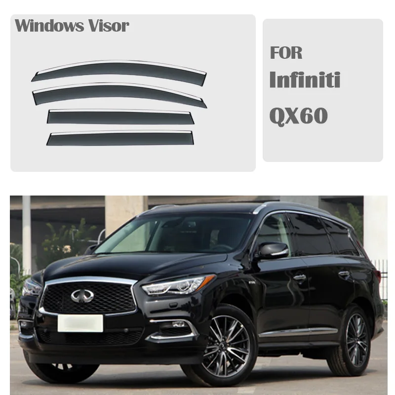 FOR Infiniti QX60 2014-2022 Window s Rain Guard Windows Rain Cover Deflector Awn - $137.05