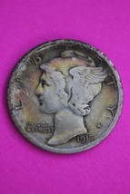 Toned 1917 P Mercury Dime 90% Silver Guaranteed Authentic &amp; Genuine Coin... - $16.49