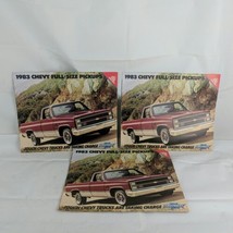 3x 1983 Chevrolet Chevy Full Size Pickups  6.2 Diesel 15 Page Sales Brochures - £18.10 GBP