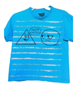 Your Pointless Triangle Circle Blue Funny Graphic T Shirt Sz Youth Large - $14.82 CAD