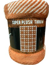 Larger Size 85&quot;X55&quot; Texas Longhorns Super Plush Raschel Blanket Throw Soft New - £23.24 GBP