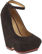 L.A.M.B by GWEN STEFANI Brown SUEDE Platform SHOES Wedge HAVANA ( 7.5 ) - $316.77