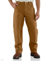 Carhartt Double Knee Work Pants Loose Fit BO1 Size 36 x 36 Brown NWT - $44.50