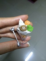 Dollhouse miniature Re-ment San X Rilakkuma bear ice cream. Rare item - £7.82 GBP
