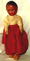 Antique Old Doll Straw Filled Body Molded Stapled Plastic Head Moveable Limbs - £37.07 GBP