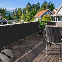 3&#39;x10&#39; Balcony Privacy Fence Screen with Zip Ties Outdoor UV Protection ... - $37.37