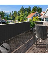 3&#39;x10&#39; Balcony Privacy Fence Screen with Zip Ties Outdoor UV Protection ... - $37.37