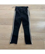 MOTHER The Insider High-Rise Crop Step Fray Guilty Racer Stripe Jeans sz 25 - £45.64 GBP