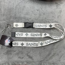 New Orleans Saints Lanyard White Glacier Style NFL Official Merch - $11.64