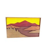 Mountain Wood Art  Sunset – 5-Layer Nature Landscape Decor - $739.38 MXN