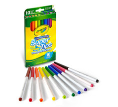 Crayola Washable Super Tips Markers, 10 Count - £14.30 GBP