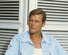 Roger Moore as Bond relaxing in blue casual jacket Live and Let Die 8x10 photo - $9.75