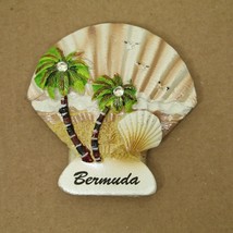 Bermuda Palmtree Beach Sea Shell  3D Magnet Souvenir Refrigerator - £6.09 GBP