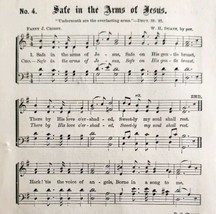 1883 Gospel Hymn In The Arms Of Jesus Sheet Music Victorian Religious AD... - $19.99
