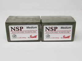 Chavant NSP Medium 4 Lbs Oil Based Sulfur-Free Sculpting Clay (Green) - £35.99 GBP