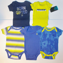 RBX Infant Boys 5 Pack Bodysuit Set Born Gifted Grow With Me Various Siz... - £10.20 GBP
