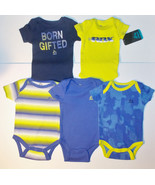 RBX Infant Boys 5 Pack Bodysuit Set Born Gifted Grow With Me Various Siz... - £10.22 GBP