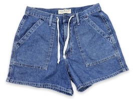 Vtg Y2K Faded Glory Medium Wash Denim Shorts w Large Pockets Women&#39;s Sz 10 - £12.94 GBP