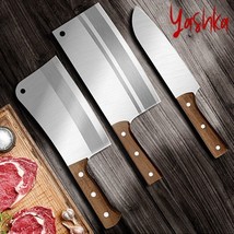 3-Piece Chef Knife Set Santoku Slicing Chopping Kitchen Knife Chinese Cleaver - £13.85 GBP+
