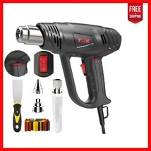Ergonomic 1800W Hot Air Gun with Overload Protection &amp; Versatile Accesso... - $35.63
