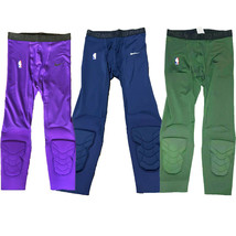 Nike Pro Hyperstrong Padded 3/4 Tights Pants NBA Game AA0755 Purple Green Blue - $49.99