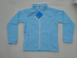 NWT COLUMBIA BENTON SPRINGS L 14/16 JACKET FLEECE BLUE WHITE POLKA DOT M... - £21.54 GBP