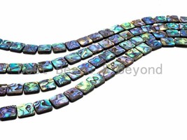 Quality Natural Abalone Flat Square Shell beads, Wholesale Smooth Abalone Shell - £9.58 GBP+