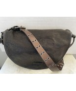 Frye Melissa Dark Brown Leather Crossbody Messenger Saddle Bag Adjustabl... - £102.81 GBP