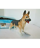 VTG ANDREA BY SADEK #7733-M  FIGURINE GERMAN SHEPHERD 1980&#39;S JAPAN 8&quot;L B... - $29.65