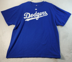 Los Angeles Dodgers Yasiel Puig Majestic Shirt Mens Size XL Blue Logo Baseball - £13.05 GBP