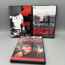 Sylvester Stallone mini DVD lot Preowned First Blood, Rocky, Lock Up - £4.78 GBP