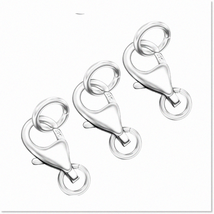 925 Sterling Silver Lobster Claw Clasp with Closed Jump Rings - Ideal fo... - $29.96 CAD
