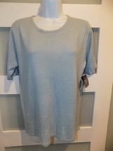 Sag Harbor Steel Blue Table Sweater Size M Women&#39;s NEW - $26.60