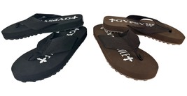 24 Pairs of Women&#39;s Flats - 12 Black 12 Brown 1&quot; Heel Flip Flops Sandals... - $79.99