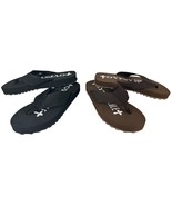 24 Pairs of Women&#39;s Flats - 12 Black 12 Brown 1&quot; Heel Flip Flops Sandals... - $1,463.24 MXN