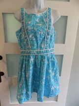 Lilly Pulitzer Becky She&#39;s A Fox Shorely Blue Sleeveless Mini Dress Size 2 EUC - £59.34 GBP