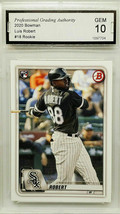 Hot!! Graded 10 Gem! Luis Robert Rookie 2020 Bowman #18 Chicago White Sox - £93.78 GBP