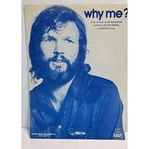 Kris Kristofferson &quot;Why Me?&quot; Sheet Music 1970s $1.50 Original Price Resaca Music - £7.17 GBP